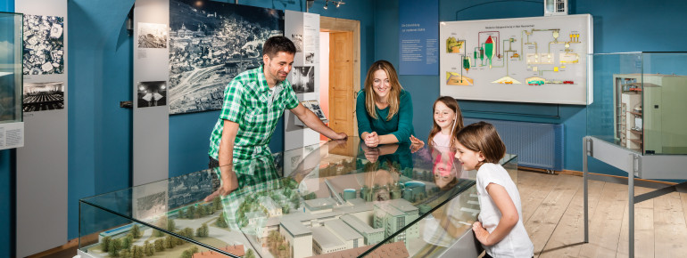 Im Salzmuseum findest du auch ein Modell des großen Geländes.