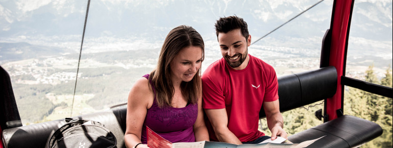 Mit der Patscherkofelbahn geht's bequem nach oben.