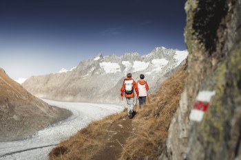Wandern am Grossen Aletschgletscher