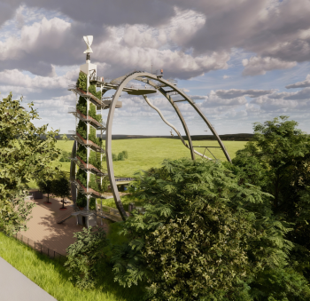 Der integrierte Vertical Garden des SkyLoop fördert die Biodiversität der Vögel und Insekten.