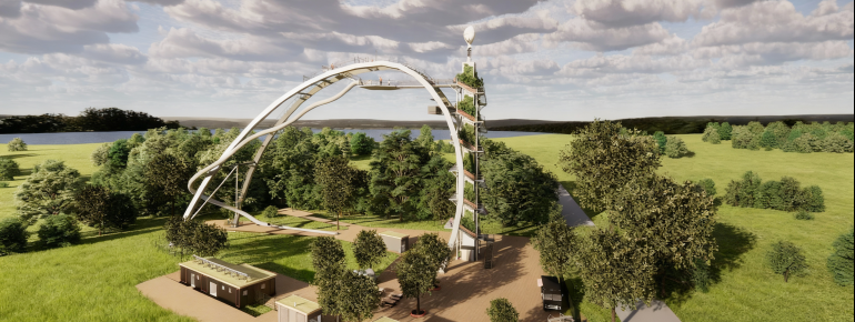 Die neueste Attraktion: Der Sky Loop Aussichtssturm am Steinhuder Meer bei Mardorf.