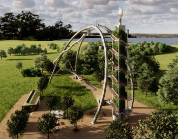Der Skyloop wird durch sein Design in die Natur integriert.