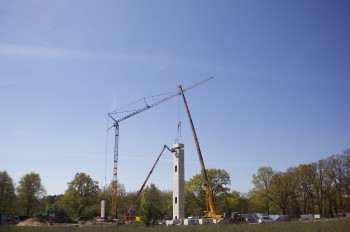 Der Bau ist bereits in vollem Gange.