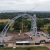 Der Bau ist bereits in vollem Gange.