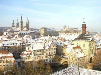 Blick auf die winterliche Altstadt.