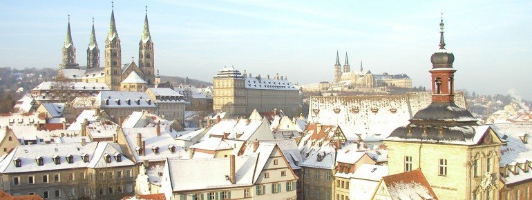 Blick auf die winterliche Altstadt.