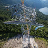 Die 127 Meter hohe Stahlstütze ist die höchste der Welt.