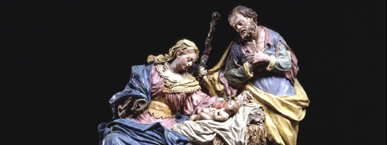 Heilige Familie Italien, um 1730/40 Terrakotta, farbig gefaßt