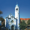 Die blaue Kirche ist eines der Wahrzeichen Bratislavas.
