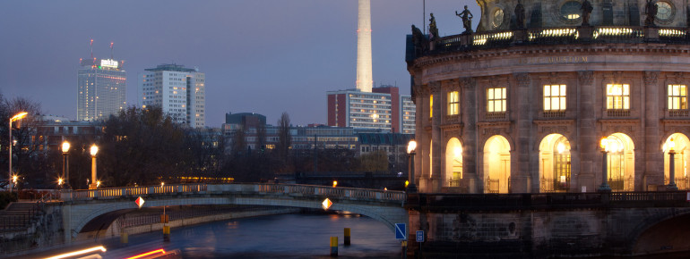 Das Bode-Museum liegt auf der Spitze der Berliner Museumsinsel.