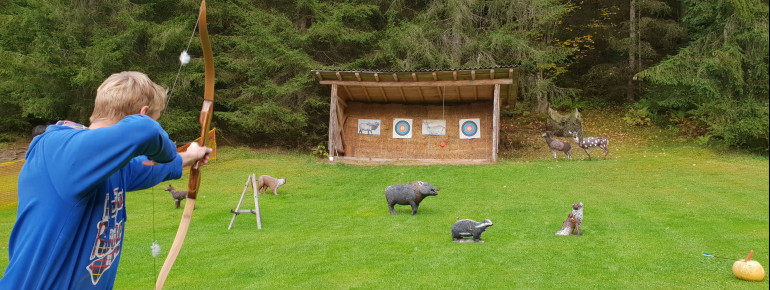 der Einschussplatz auf der Bogen Ranch