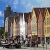 Die berühmten bunten Hausfassaden von Bryggen