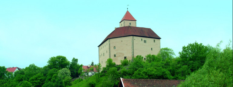 Malerisch thront die Burg über der Pfreimd