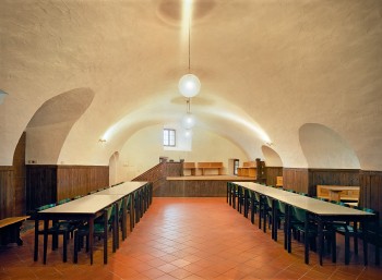Der Steinsaal der Burg Zwernitz wird heutzutage für Veranstaltungen genutzt.