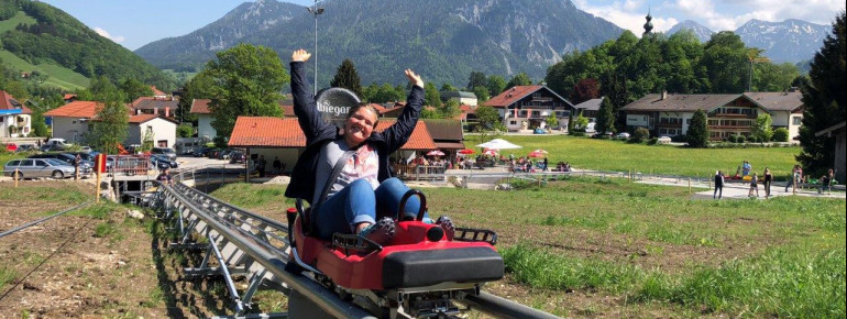 Der Startpunkt des Chiemgau Coasters liegt direkt am Ortseingang von Ruhpolding.