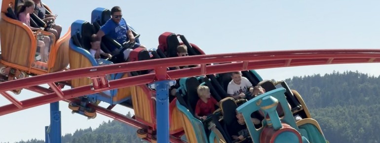 Volle Fahrt voraus mit der Churpfalzpark Achterbahn.