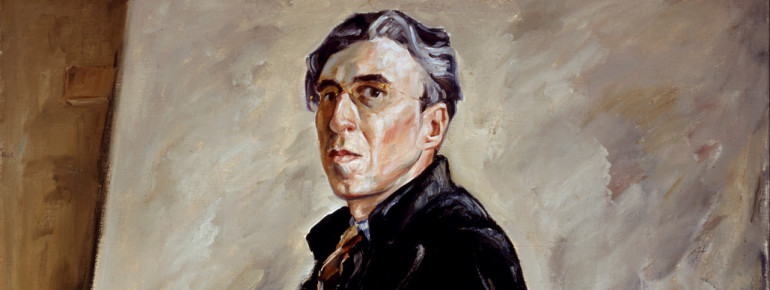 Ein Selbstporträt von Clyfford Still im Clyfford Still Museum in Denver.