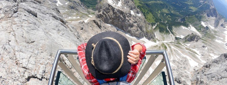 Nichts für schwache Nerven: die "Treppe ins Nichts"!