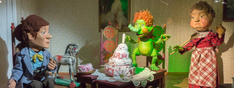 Das Sams und Herr Taschenbier dürfen in der Puppenkiste natürlich nicht fehlen.