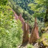 Jahrtausende alte Erosionsprozesse ließen aus Moränenlehm diese einzigartigen Erdpyramiden in Oberbozen entstehen.