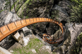 Spektakulär ist die neue Helix-Treppenanlage in der Liechtensteinklamm.
