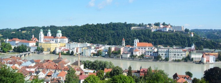 Vom Kloster hast du eine herrliche Aussicht über Passau.