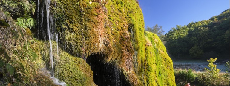 Der Dreimühlen-Wasserfall in Rheinland-Pfalz.