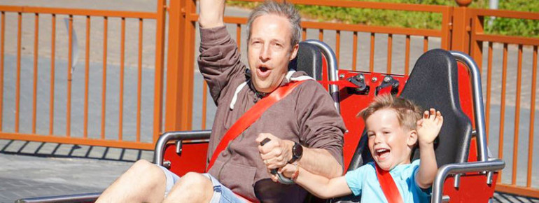 Driftspaß für Groß und Klein in der neuen Attraktion 'Wildwechsel'.