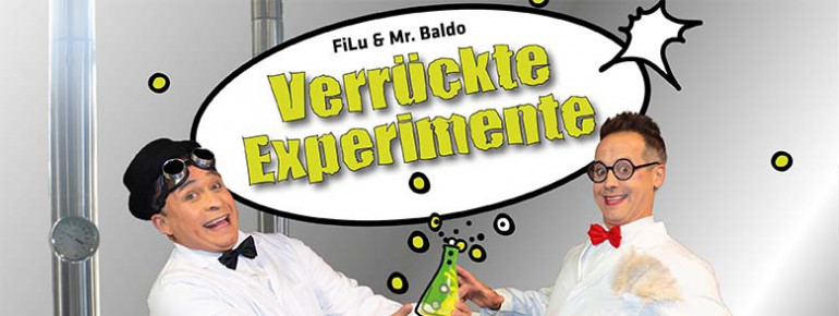 Verrückte Experimente zeigen die lustigen Professoren Filu und Mr. Baldo in ihrer neuen Show im Eifelpark.