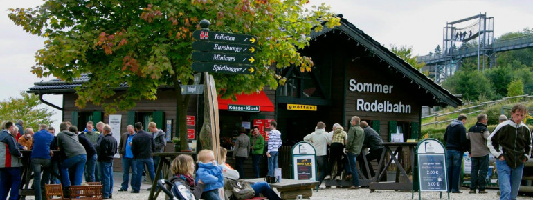 Der Kiosk versorgt die Besucher mit Snacks.