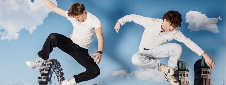 Münchens Highlights auf einem Hintergrund zusammengestellt - eine tolle Kulisse.