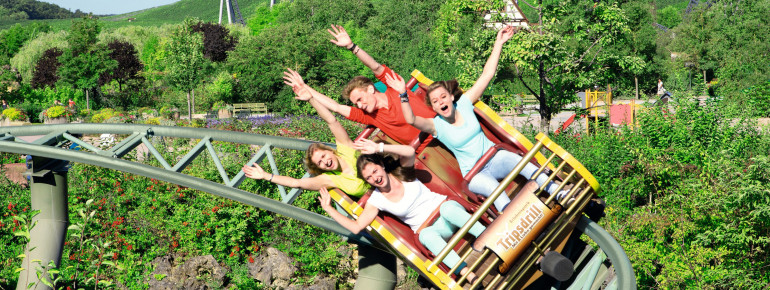 Auf den Achterbahnen am Michaelsberg fährst du wie eine 'G'sengte Sau'.