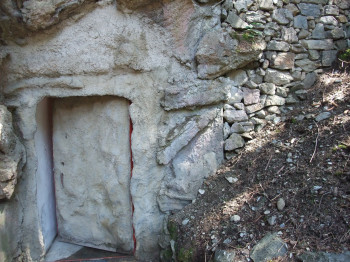 Der Eingang des Etschgquelle-Bunkers