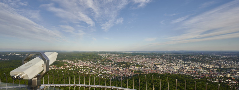 Blick auf Stuttgart von der Aussichtsplattform