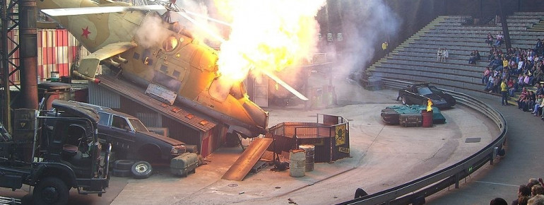 Auch spektakuläre Shows gibt es im Filmpark zu sehen.