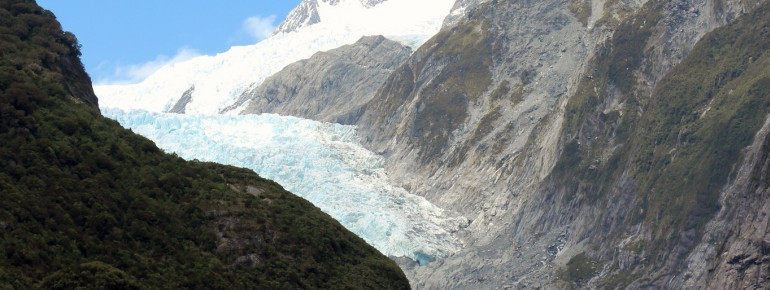 Die Gletscherzunge des Franz Josef