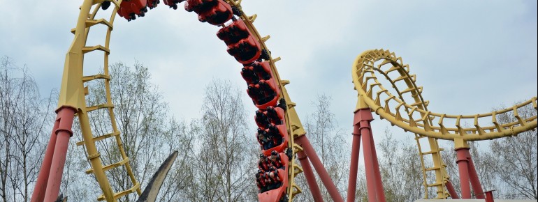 Die Bahn "Boomerang" ist Deutschlands einzige Achterbahn mit Vorwärts- und Rückwärtsfahrt.