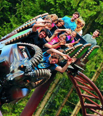 Die Achterbahn „Gipfelstürmer“ ist eine der beliebtesten Attraktionen im Freizeitpark Ruhpolding.