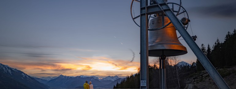 Sonnenuntergang bei der Friedensglocke