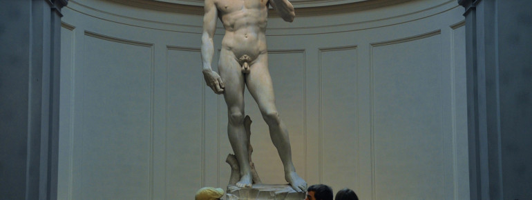 Michelangelos David Statue ist eines der Highlights der Gallerie.
