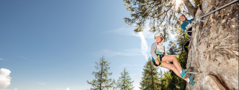 Drachis Klettersteig für Jugendliche & Anfänger am Geisterberg in St. Johann - Alpendorf