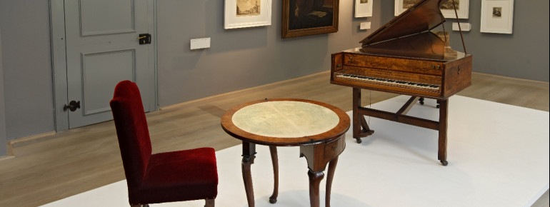 Rund 160 Exponate wie Gemälde, Stiche und Musikinstrumente kann man in der Ausstellung "Händel-der Europäer" bestaunen.