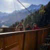 Das Highlight der Wanderung über den Sunnenseit´n Weg im Stubaital: Die Hängebrücke