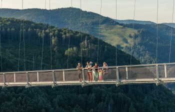 Von der Blackforestline genießt du einen Panoramablick über den Südschwarzwald und den tosenden Todtnauer Wasserfall.