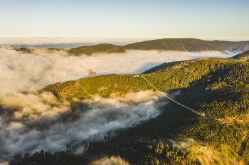 Die Brücke zählt zu den Wahrzeichen des Böhmerwaldes.