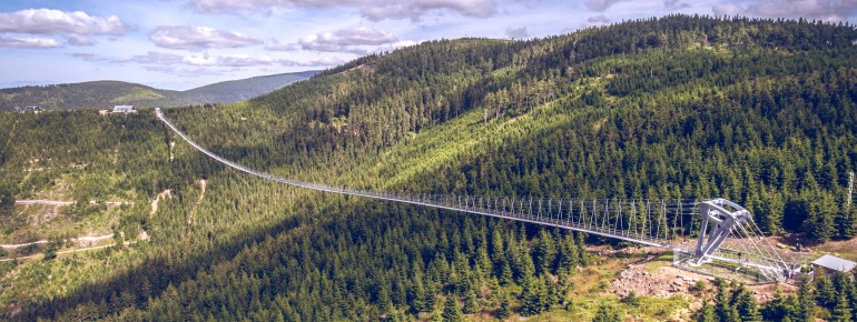 Die Sky Bridge 721 ist die längste Hängebrücke der Welt.