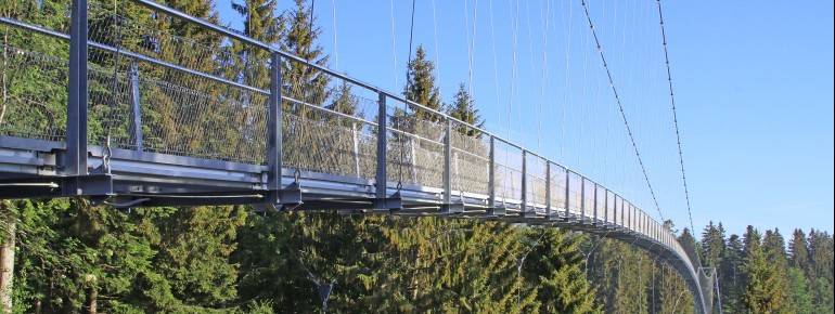 Die Hängebrücke ist 380 Meter lang.