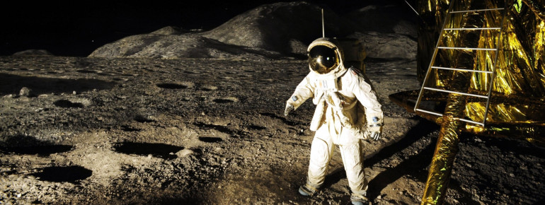 Auch die Mondlandung wird thematisiert im Haus der Natur.