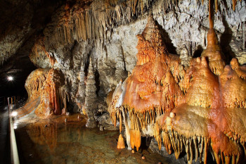 Durch die Höhle fließt der unterirdische Strom der Demänovka, die unter dem Hauptkamm der Niederen Tatra, außerhalb des Karstgebietes entspringt und bei Lúčky unter der Erde verschwindet.