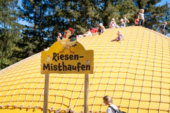 Endloser Kletterspaß auf dem Rießenmisthaufen.